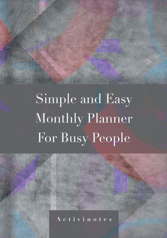 Image of Simple and Easy Monthly Planner For Busy People