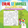 Color by Number Exercises for Kids - Math Books 1st Grade | Childrens Math Books