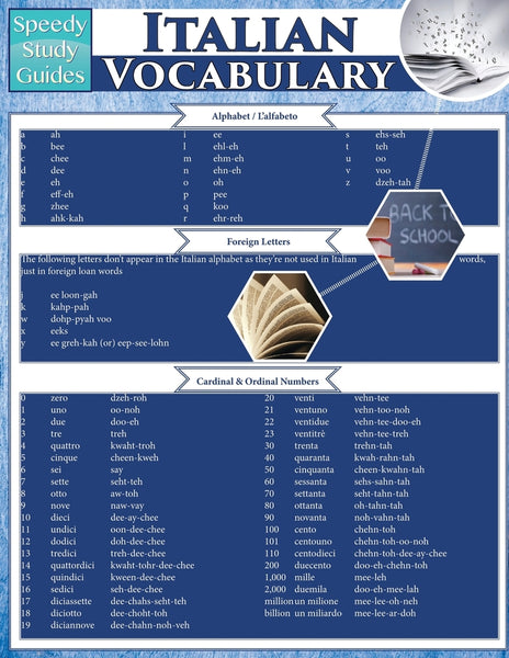 Italian Vocabulary (Speedy Study Guides: Academic) – Speedy Publishing LLC