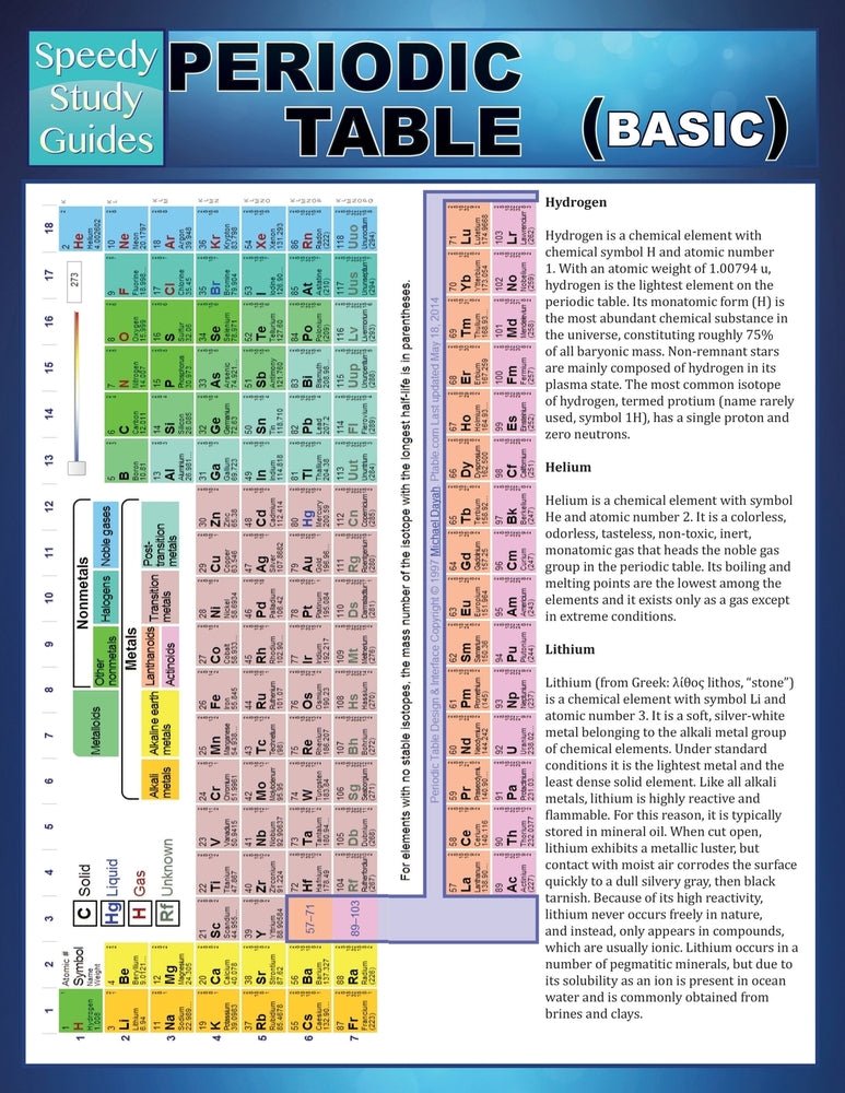 Periodic Table (Basic) (Speedy Study Guides)