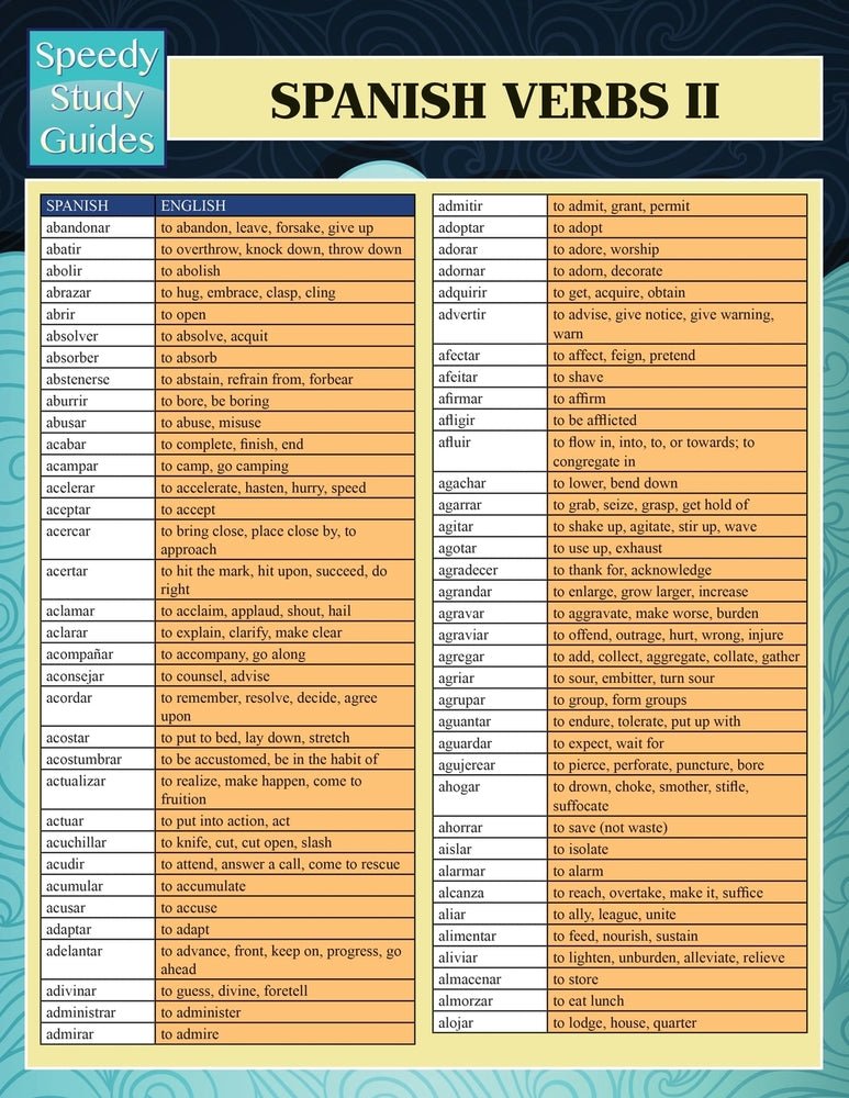 Spanish Verbs II (Speedy Language Study Guides)