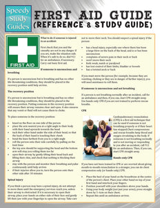 First Aid Guide (Reference & Study Guide) (Speedy Study Guide)