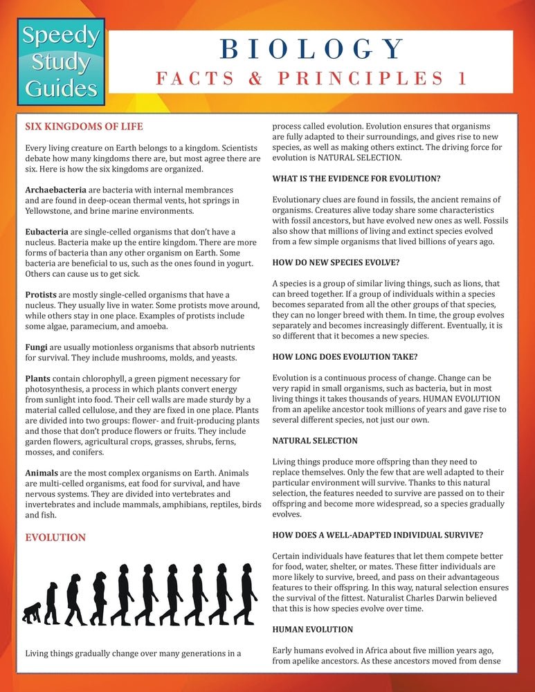 Biology Facts And Principles 1 (Speedy Study Guides)