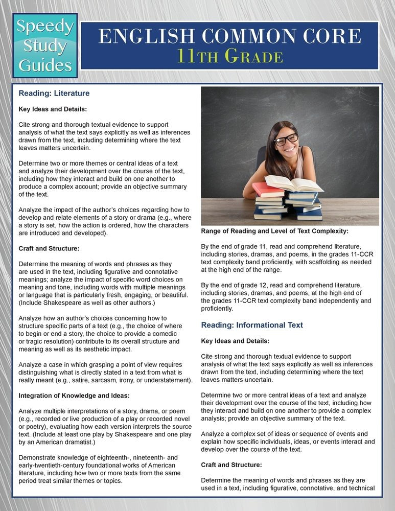 English Common Core 11th Grade (Speedy Study Guides)
