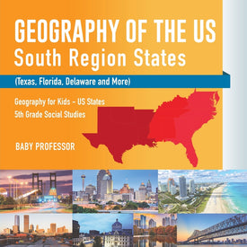 Geography of the US - South Region States (Texas Florida Delaware and More) | Geography for Kids - US States | 5th Grade Social Studies