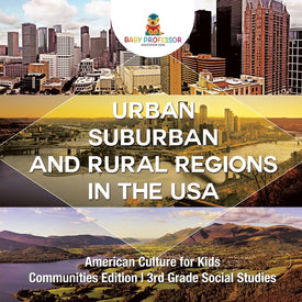 Urban, Suburban and Rural Regions in the USA | American Culture for Kids - Communities Edition | 3rd Grade Social Studies