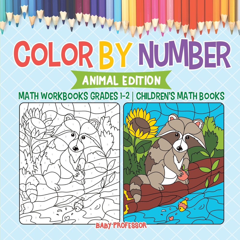 Color by Number : Animal Edition - Math Workbooks Grades 1-2 | Children's Math Books