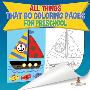 All Things That Go Coloring Pages for Preschool | Childrens Activities Crafts & Games Books