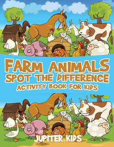 Farm Animals Spot the Difference Activity Book for Kids