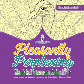 Mandala Coloring Books. Pleasantly Perplexing Mandala Patterns on Animal Fur. Unique Designs for Happiness Meditation and Stress Relief.