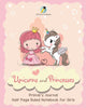 Unicorns and Princesses Primary Journal Half Page Ruled Notebook for Girls