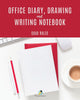 Office Diary Drawing and Writing Notebook Quad Ruled