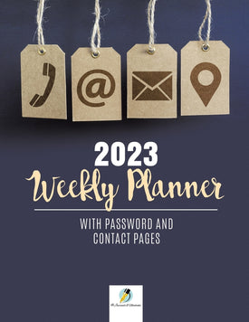 2023 Weekly Planner with Password and Contact Pages