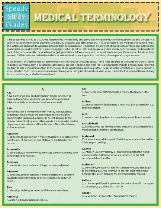 Medical Terminology (Speedy Study Guides)