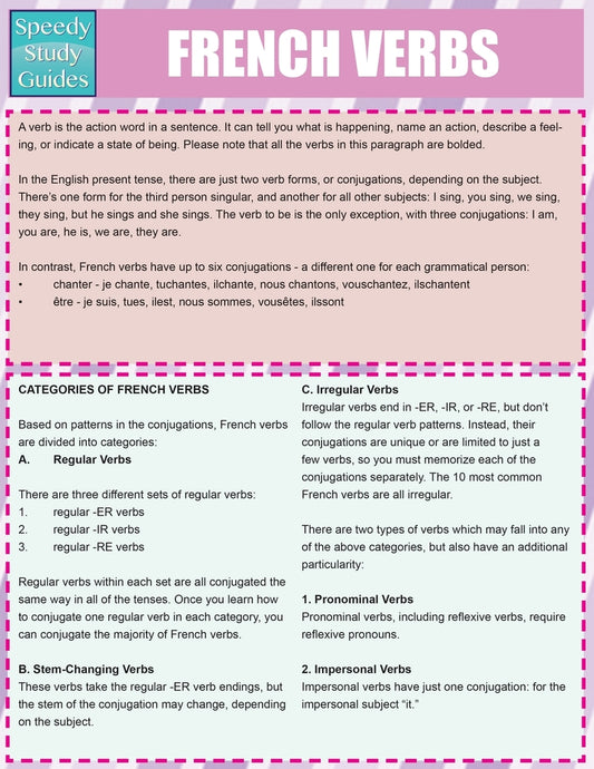 French Verbs (Speedy Study Guides: Academic)