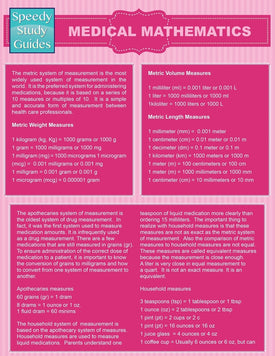 Medical Mathematics (Speedy Study Guides: Academic)