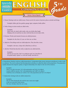 English Common Core 5th Grade (Speedy Study Guides: Academic)