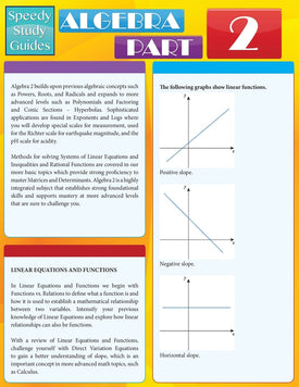 Algebra Part 2 (Speedy Study Guides: Academic)
