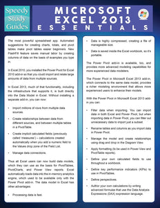 Microsoft Excel 2013 Essentials (Speedy Study Guide)