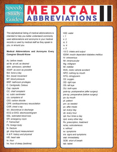 Medical Abbreviations II (Speedy Study Guide)