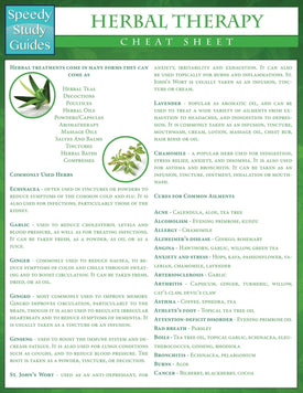 Herbal Therapy Cheat Sheet (Speedy Study Guides: Academic)
