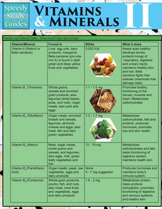 Vitamins & Minerals II (Speedy Study Guides: Academic)