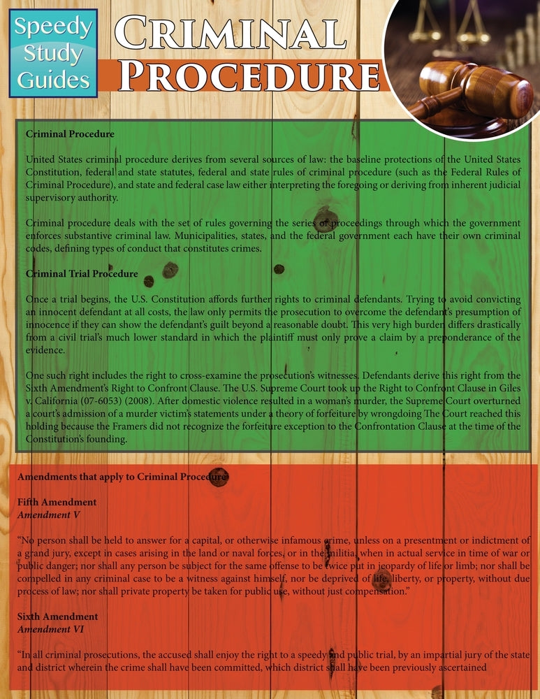 Criminal Procedure (Speedy Study Guides: Academic)
