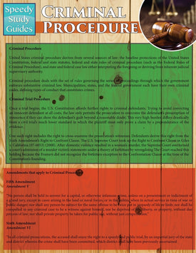Criminal Procedure (Speedy Study Guides: Academic)