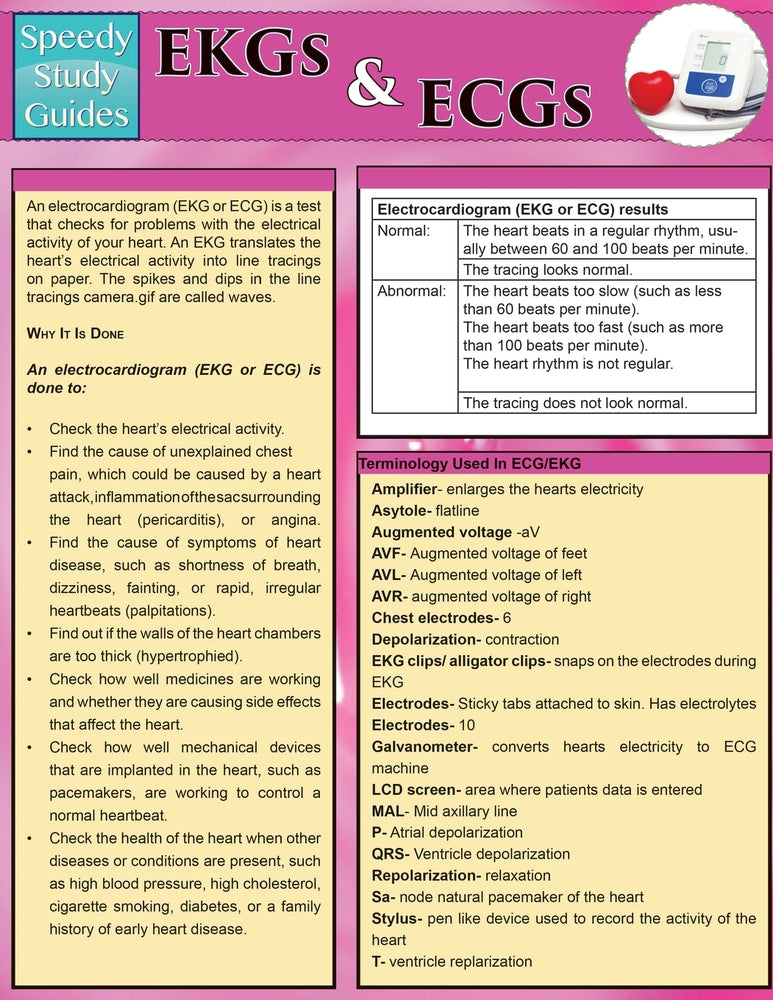 EKGs and Ecgs (Speedy Study Guides: Academic)