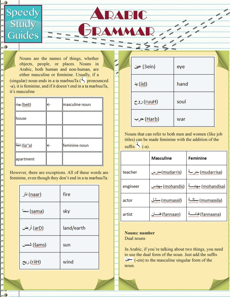 Arabic Grammar (Speedy Study Guides: Academic)