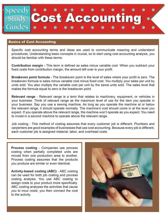 Cost Accounting (Speedy Study Guides: Academic)