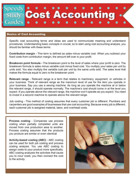 Cost Accounting (Speedy Study Guides: Academic)