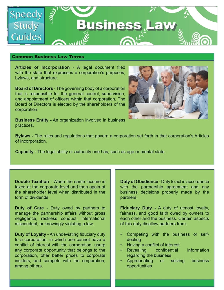 Business Law (Speedy Study Guides: Academic)