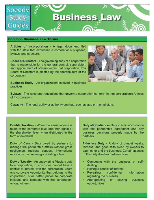 Business Law (Speedy Study Guides: Academic)