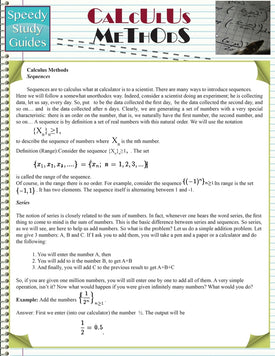 Calculus Methods (Speedy Study Guides: Academic)