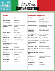 Italian Conversation (Speedy Study Guides: Academic)