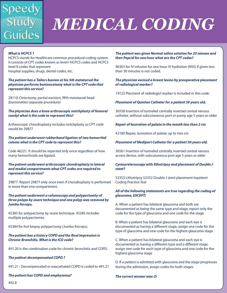 Medical Coding (Speedy Study Guides: Academic)