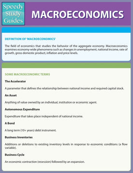 Macro-Economics (Speedy Study Guides: Academic)