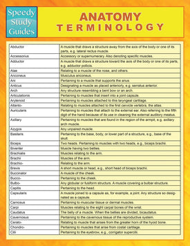 Anatomy Terminology (Speedy Study Guides)