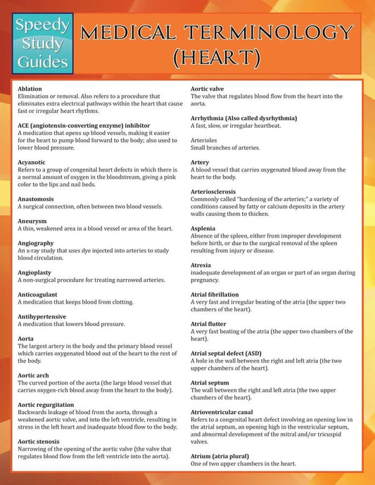 Medical Terminology: Heart (Speedy Study Guides)
