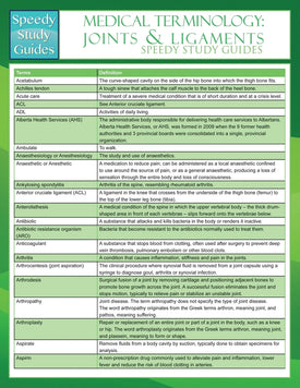 Medical Terminology: Joints & Ligaments (Speedy Study Guides)