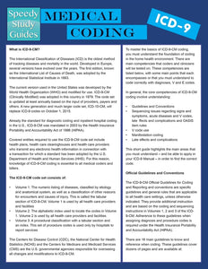 Medical Coding ICD-9 (Speedy Study Guide)