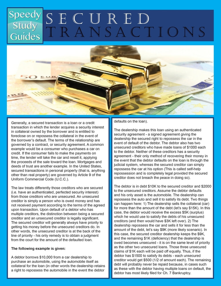 Secured Transactions (Speedy Study Guide)