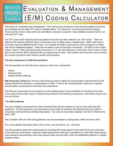 Evaluation & Management (E/M) Coding Calculator