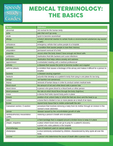 Medical Terminology: The Basics (Speedy Study Guides)