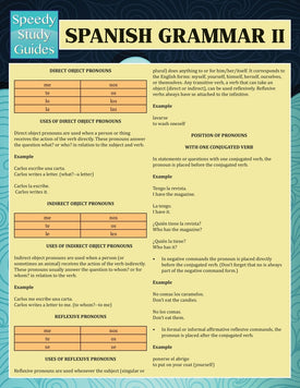 Spanish Grammar II (Speedy Language Study Guides)