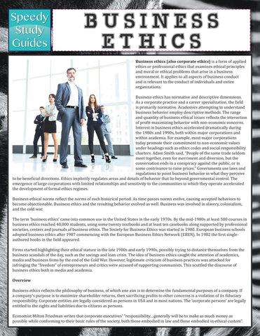 Business Ethics (Speedy Study Guide)