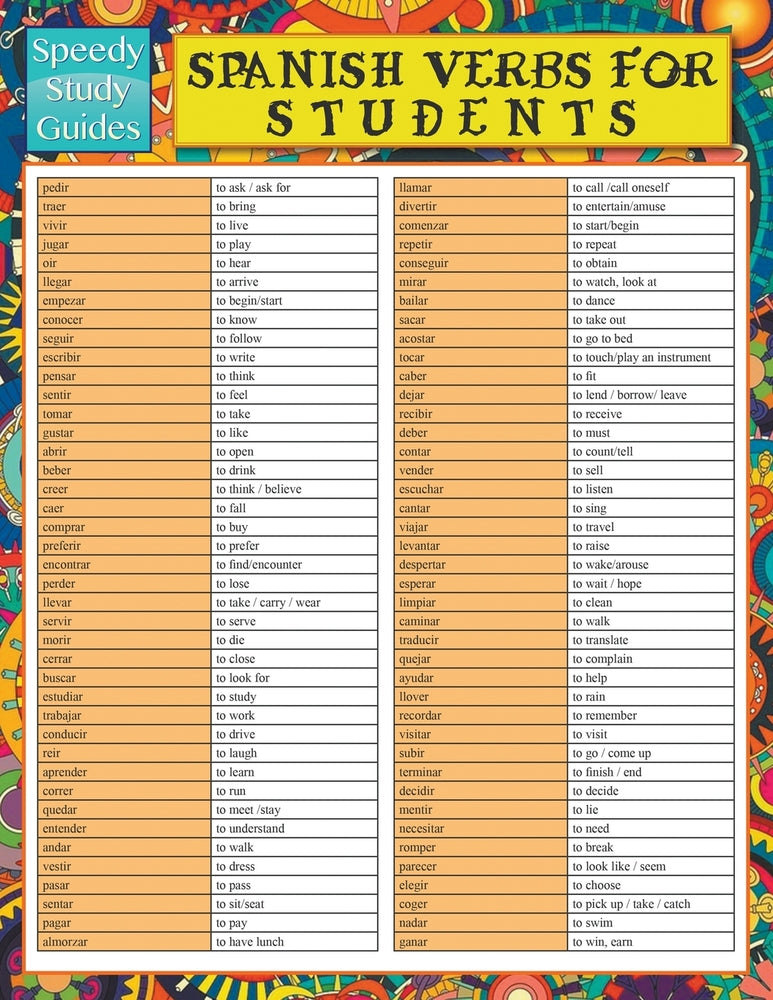 Spanish Verbs For Students (Speedy Study Guide)