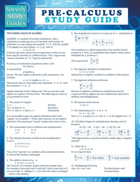 Pre-Calculus Study Guide (Speedy Study Guide)