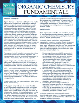 Organic Chemistry Fundamentals Study Guide